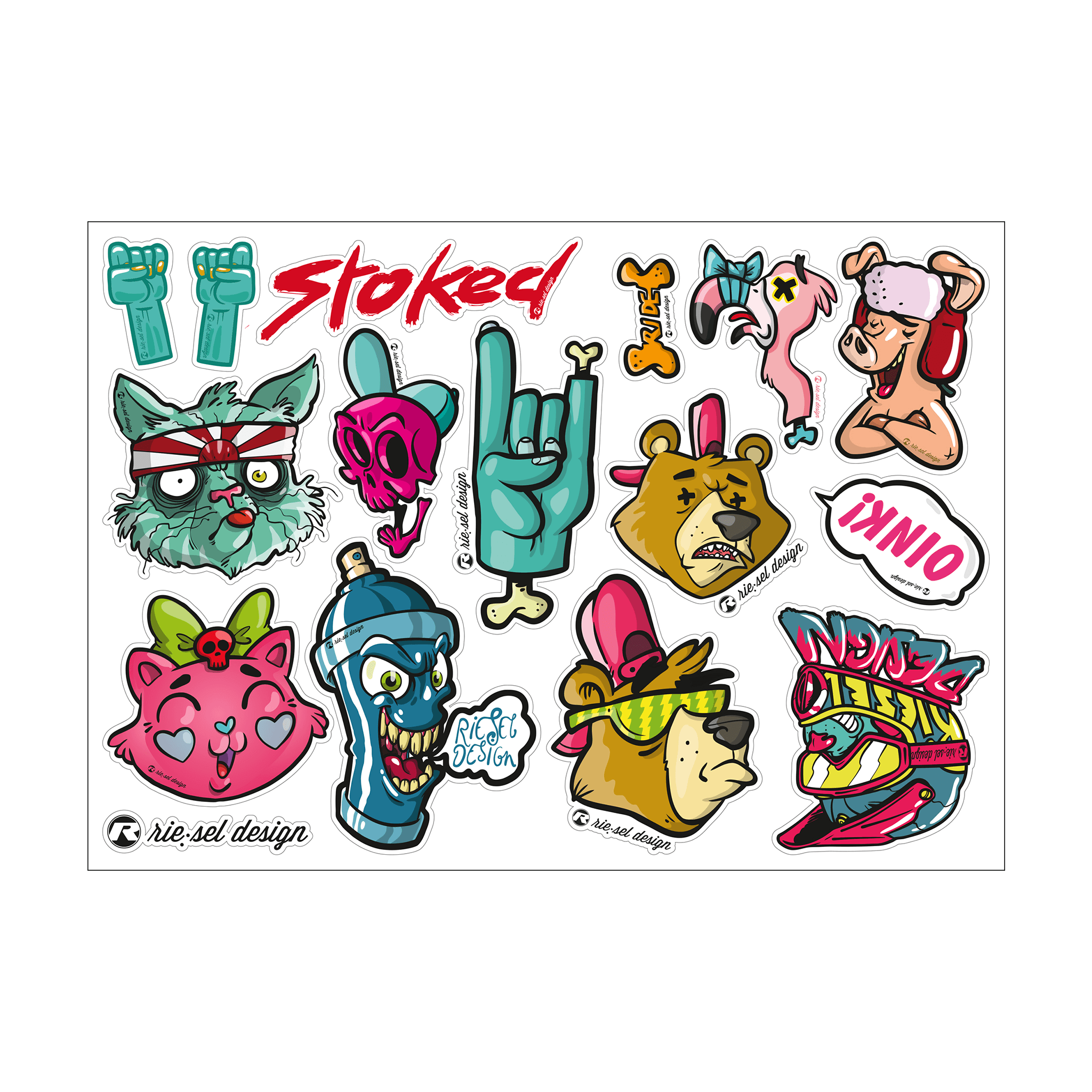 STICKER KIT TOONS Riesel