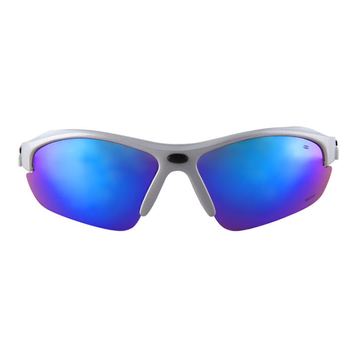Spyder Polycarbonate Interchangeable Sports Eyewear ANTI VIRUS S092 PCM (Silver Frame/Revo Blue Lens)