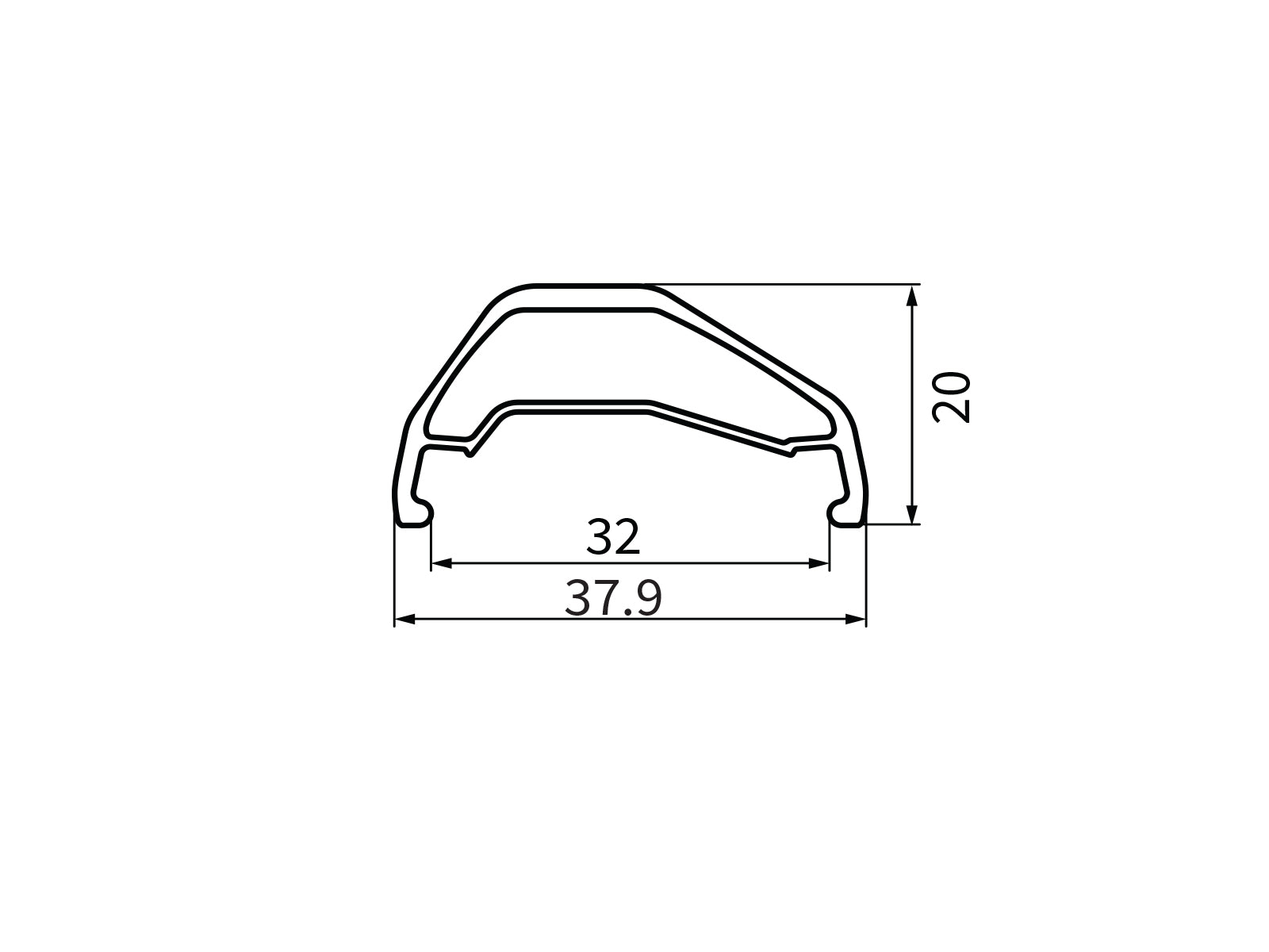 Dartmoor Rim Thunder 32H Matte Black