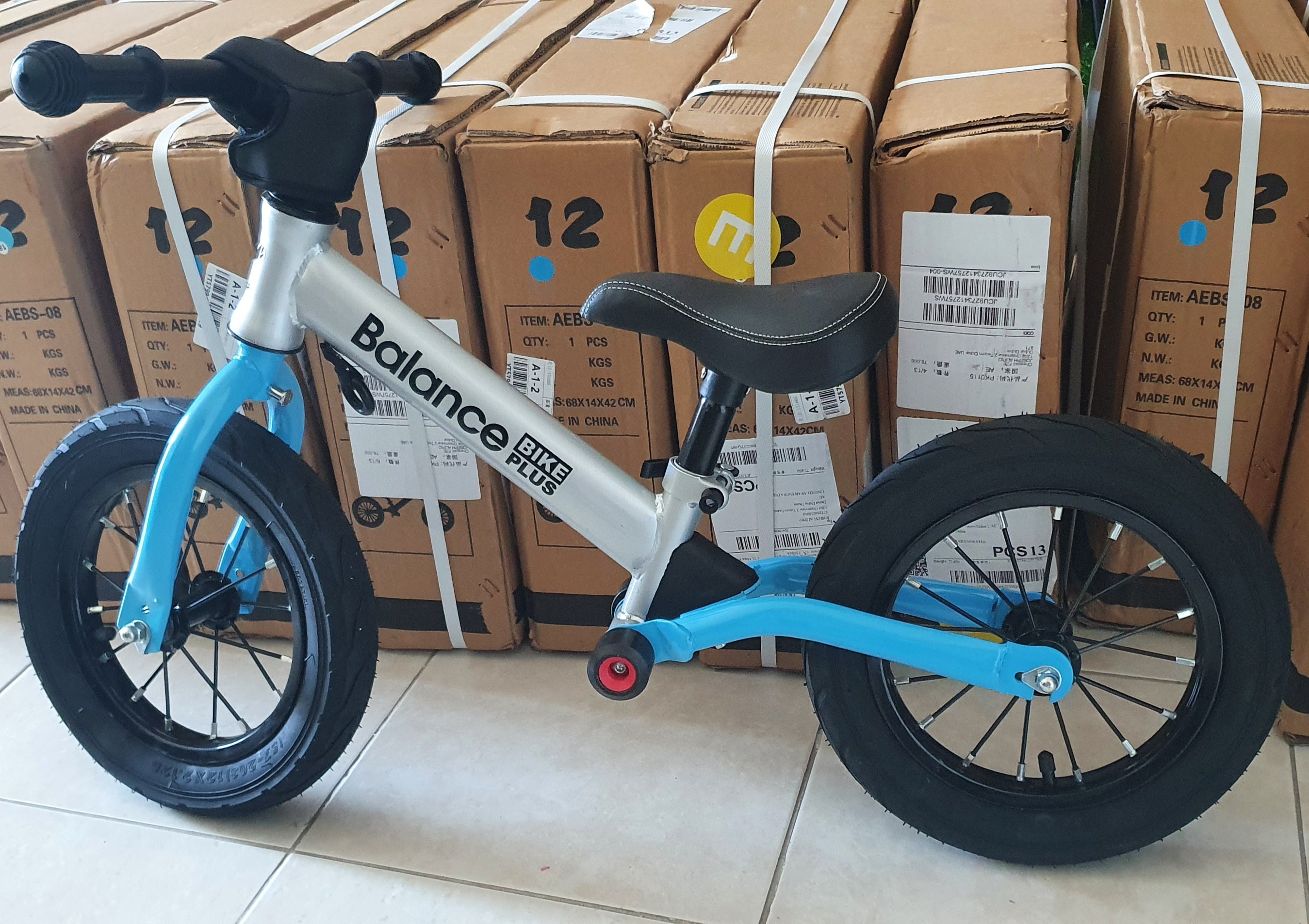 Balance Bike with Rear Rubber Suspension