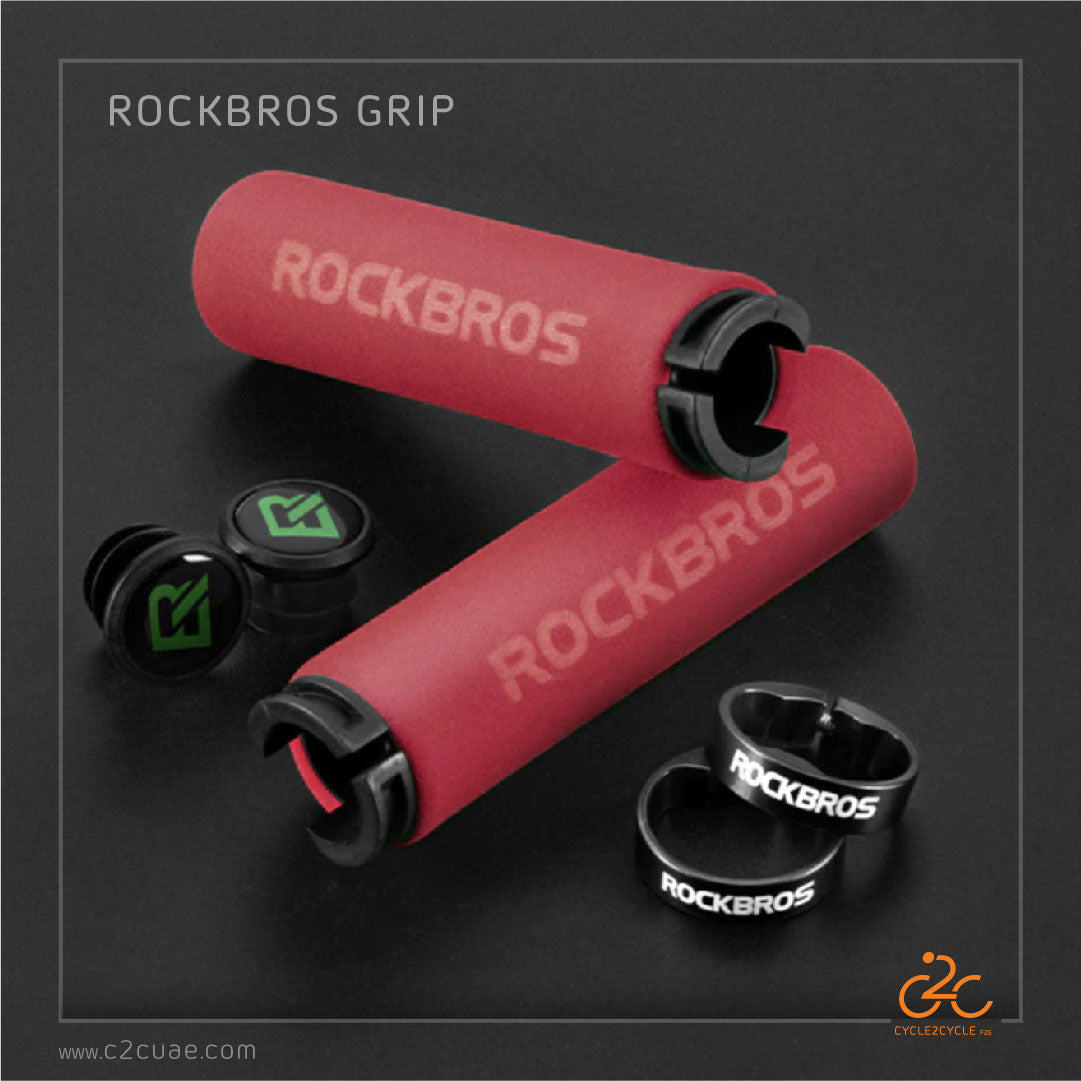 RockBros 1 Pair Anti-slip Bike Cycling Handlebar Grips Bicycle MTB BMX Bike Lock On Grips