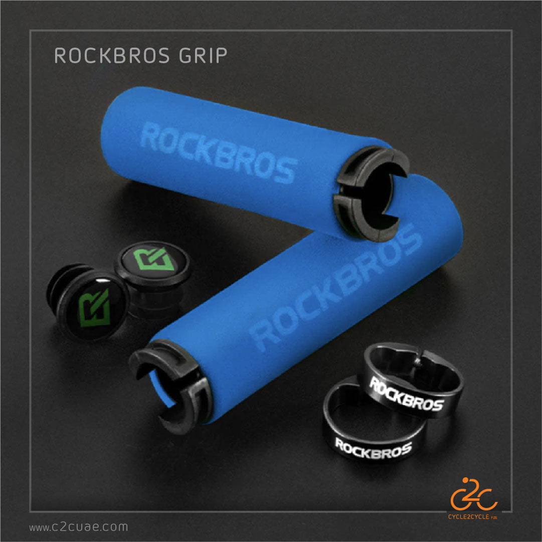 RockBros 1 Pair Anti-slip Bike Cycling Handlebar Grips Bicycle MTB BMX Bike Lock On Grips