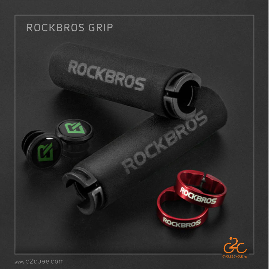RockBros 1 Pair Anti-slip Bike Cycling Handlebar Grips Bicycle MTB BMX Bike Lock On Grips