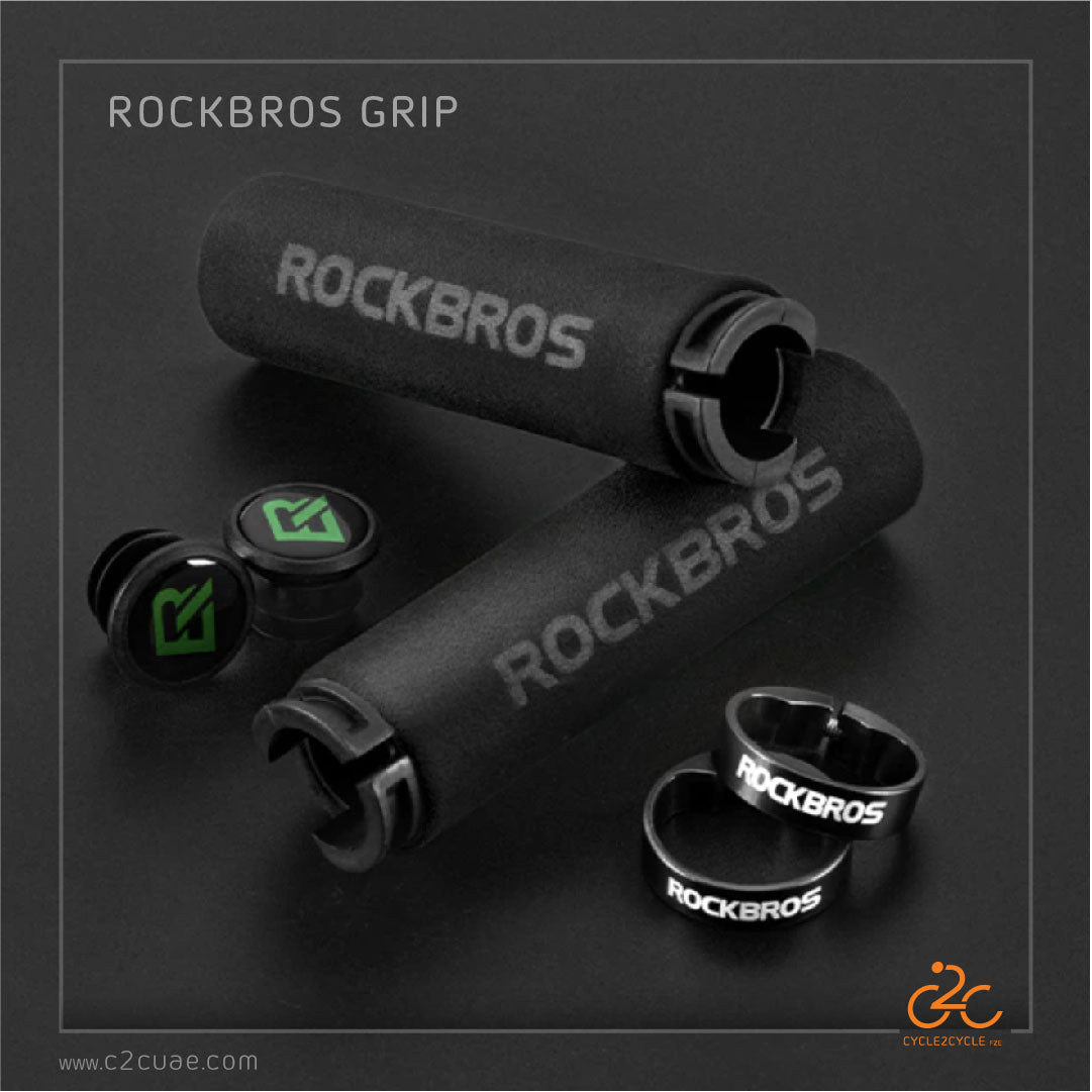 RockBros 1 Pair Anti-slip Bike Cycling Handlebar Grips Bicycle MTB BMX Bike Lock On Grips