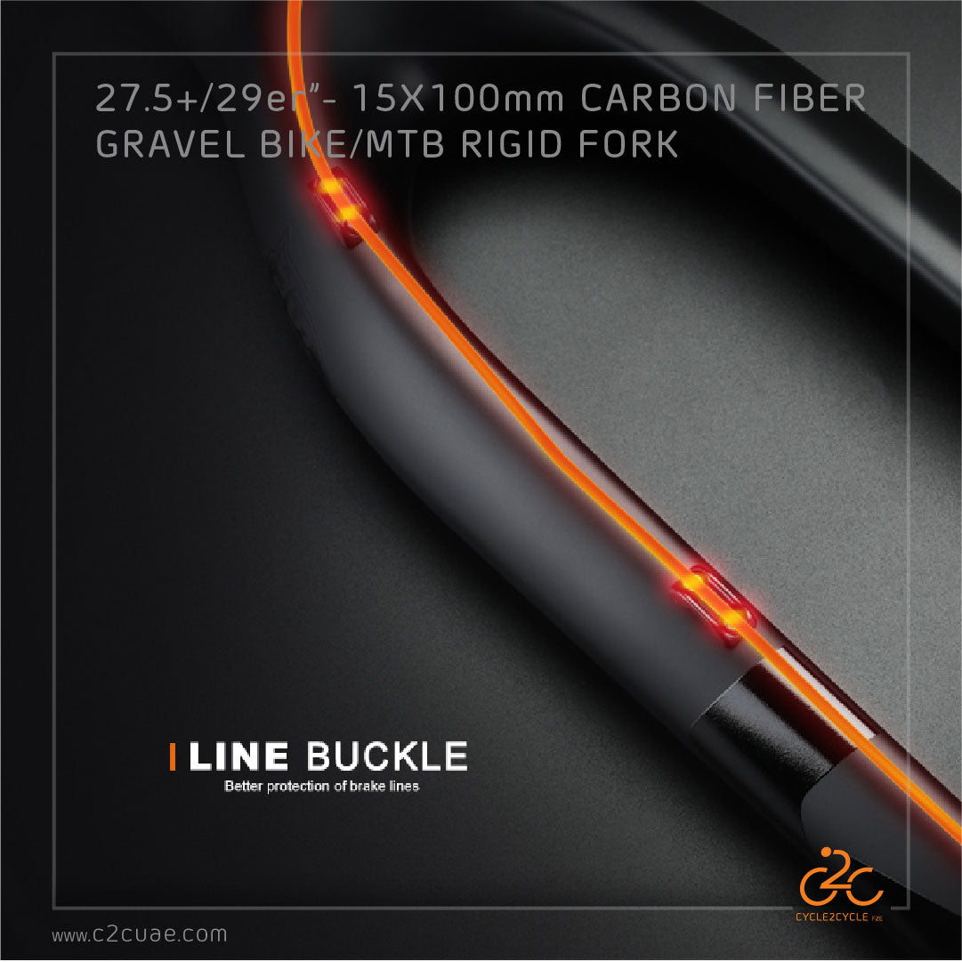 Rigid Carbon Fiber MTB/Gravel Bike Fork Thru Axle 15x100mm